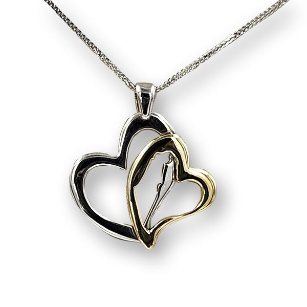 14K gold Israel map heart