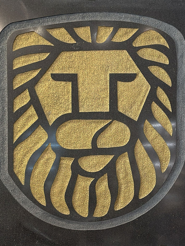 VOLCANIC STONE RELIEF WITH GOLD COLOR
