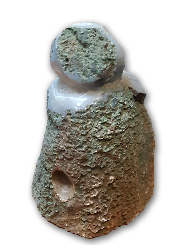 Woman with a round head