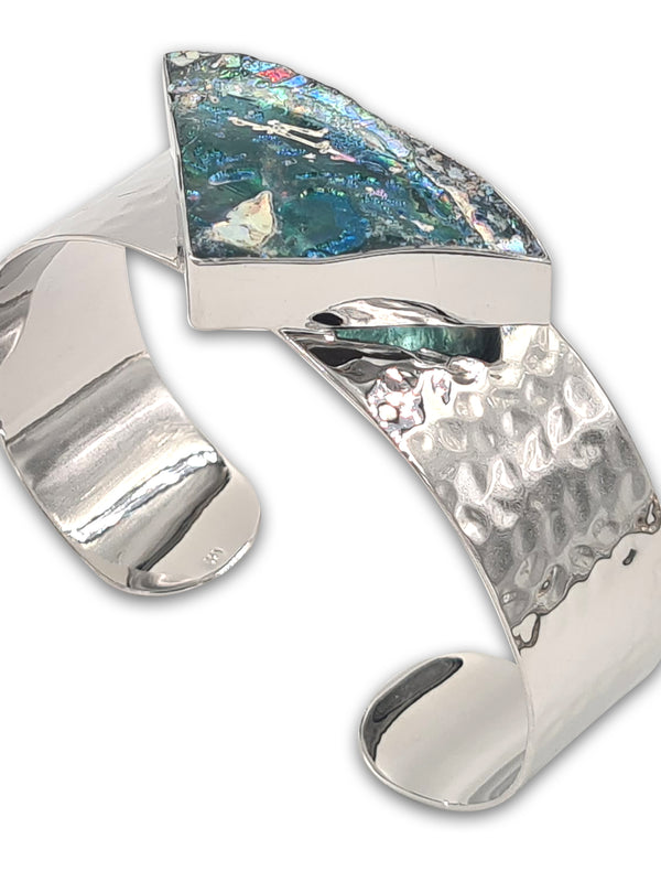 Hammerd silver Bracelet - Roman Glass 5