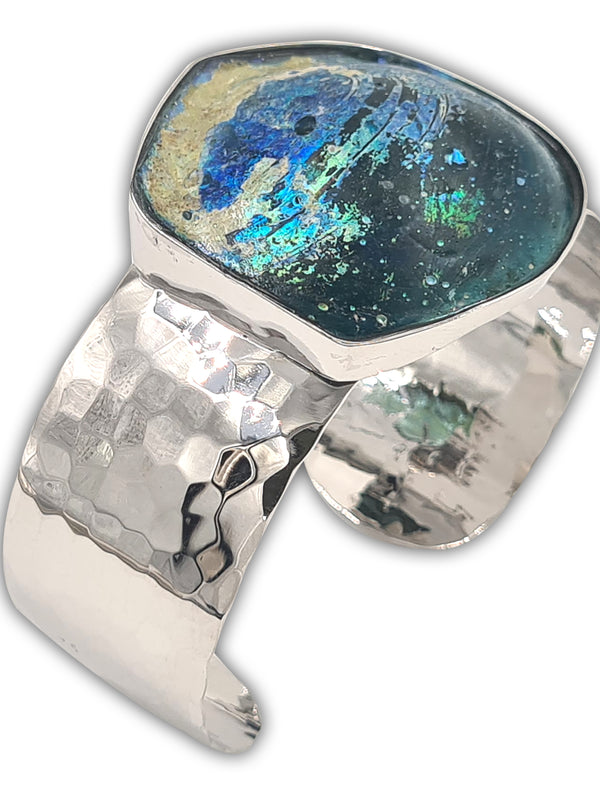 Hammerd silver Bracelet - Roman Glass 6
