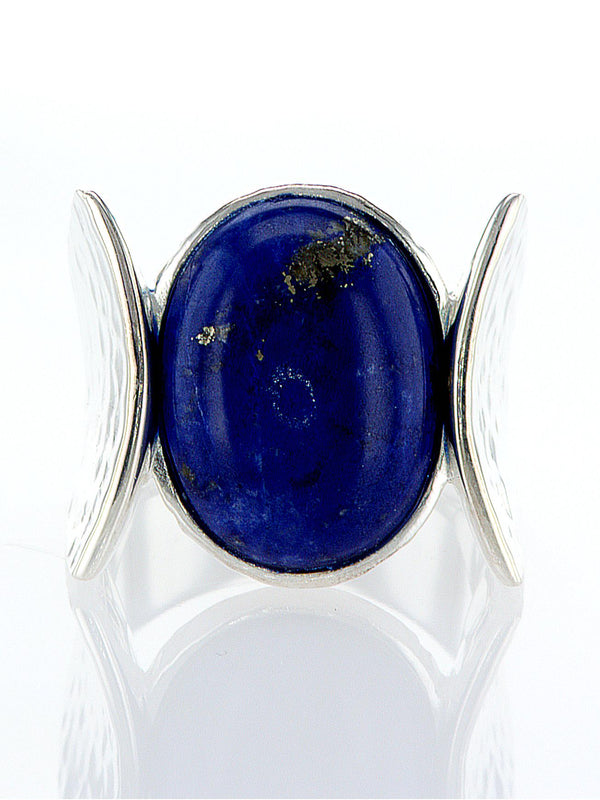 Wings silver black Onyx Ring