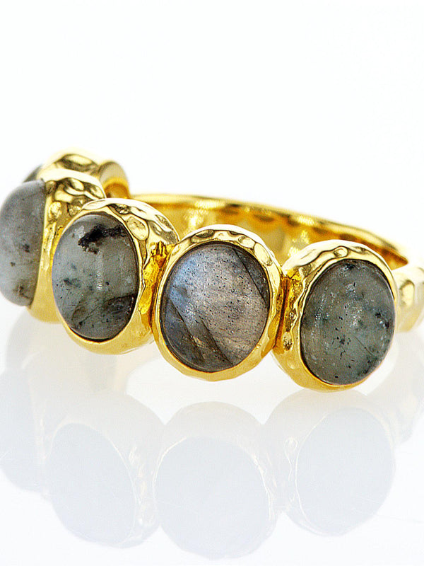 Multi stone vermeil ring Apetite