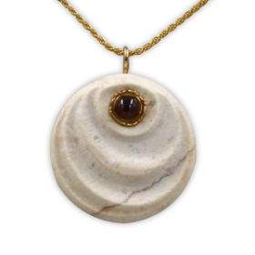 Wave 925 sterling silver set with Garnet stone