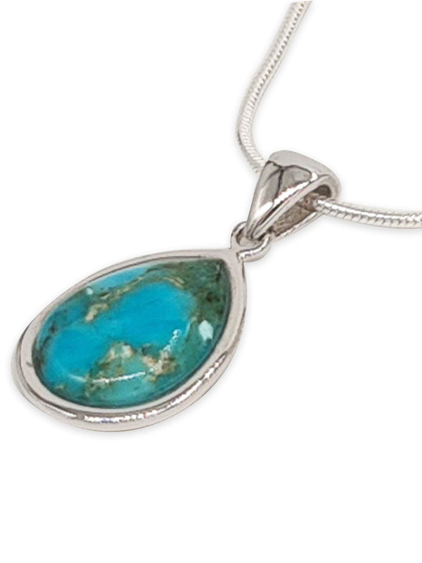 Drop shape silver pendant - Lapis stone-Agat Art Design LTD-45,50,55,silver,vermeil