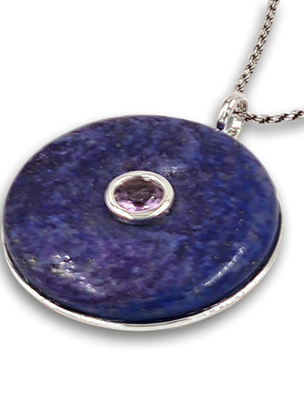 Lapis and Amethyst pendant