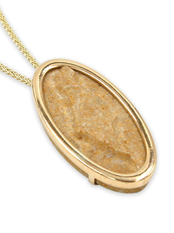 Israel map 14K Gold pendant - Gold Jerusalem Stone