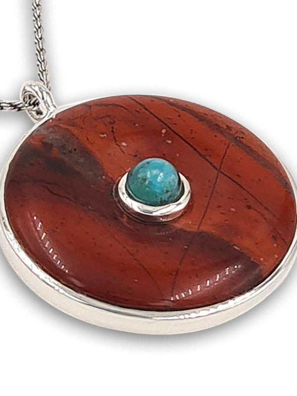 Red Jasper and Turquoise Necklace