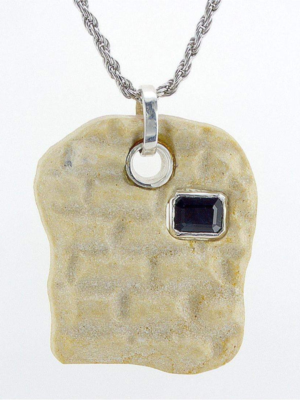 western Wall pendant - Gold Jerusalem stone