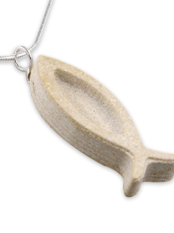 Fish Silver pendant Jerusalem Stone
