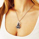 Yoga pendant - Volcanic stone-Agat Art Design LTD-silver