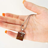 Jasper silver pendant - Red Jasper