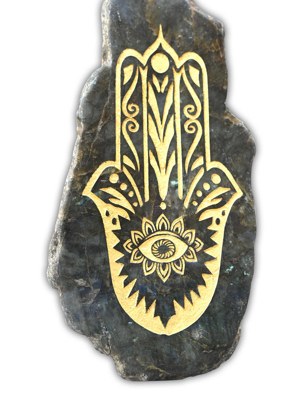 Labradorite hamsa