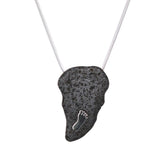 Sea of Galilee silver pendant - volcanic stone