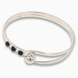 Silver Bracelet Black Onyx-Agat Art Design LTD-925 silver bracelet,bangle,Bracelet for her,cuff bracelet,december birthstone,gemstone bracelet,gift for her,handmade jewelry,Onyx,Ruby