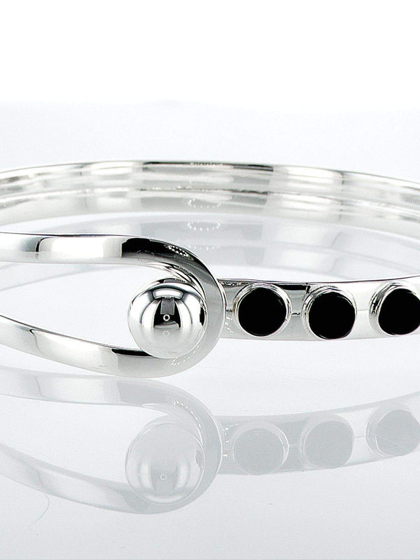 Silver Bracelet Black Onyx-Agat Art Design LTD-925 silver bracelet,bangle,Bracelet for her,cuff bracelet,december birthstone,gemstone bracelet,gift for her,handmade jewelry,Onyx,Ruby