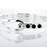 Silver Bracelet Black Onyx-Agat Art Design LTD-925 silver bracelet,bangle,Bracelet for her,cuff bracelet,december birthstone,gemstone bracelet,gift for her,handmade jewelry,Onyx,Ruby