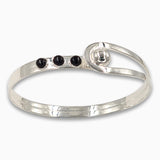Silver Bracelet Black Onyx-Agat Art Design LTD-925 silver bracelet,bangle,Bracelet for her,cuff bracelet,december birthstone,gemstone bracelet,gift for her,handmade jewelry,Onyx,Ruby
