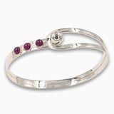 Silver Bracelet Black Onyx-Agat Art Design LTD-925 silver bracelet,bangle,Bracelet for her,cuff bracelet,december birthstone,gemstone bracelet,gift for her,handmade jewelry,Onyx,Ruby