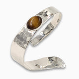 Silver cuff Bracelet Turquoise-Agat Art Design LTD-925 silver bracelet,August birthstone,bangel,boho,December birth,gift for her,hammering,handmade jewelry,Statement,Tiger Eye,Turquoise stone bracelet for women,woman bracelet