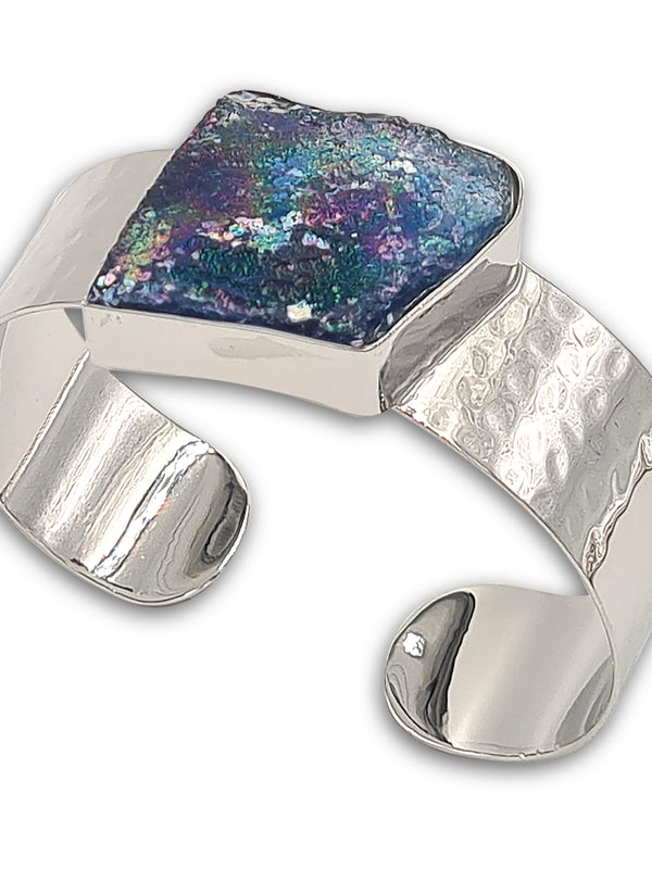 Hammerd silver Bracelet - Roman Glass