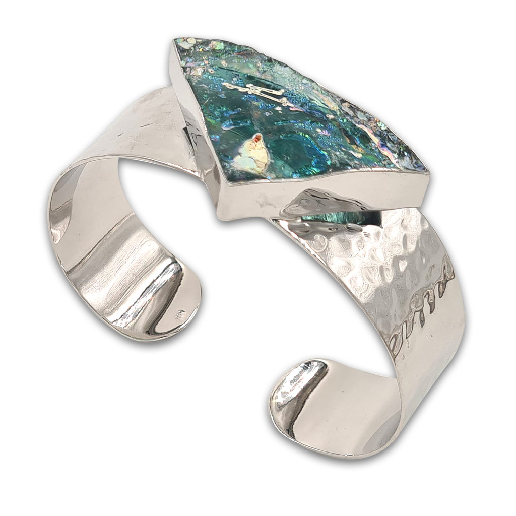 Hammerd silver Bracelet - Roman Glass 5