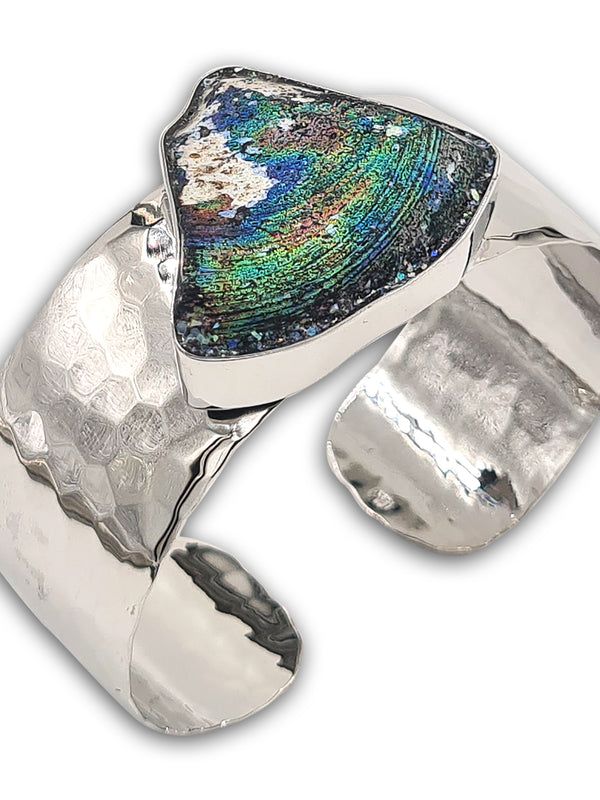Hammerd silver Bracelet - Roman Glass 9
