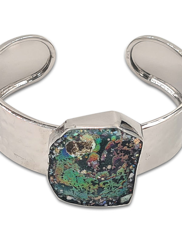 Hammerd silver Bracelet - Roman Glass 12