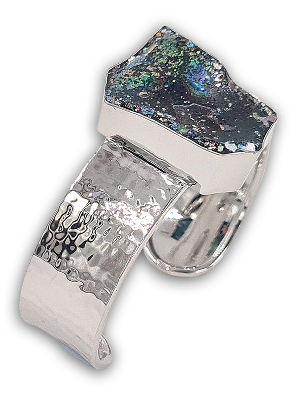 Hammerd silver Bracelet - Roman Glass 13