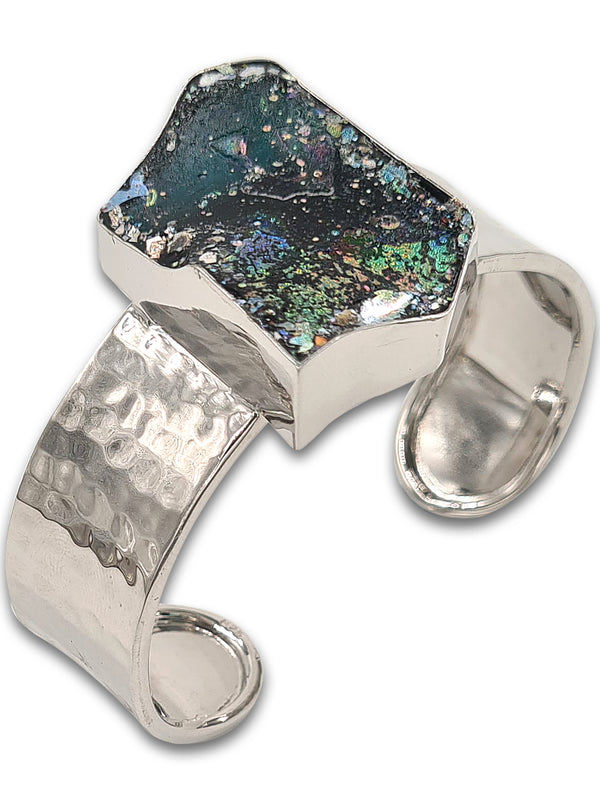 Hammerd silver Bracelet - Roman Glass 16