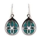 Teardrops Silver earring -Turquoise