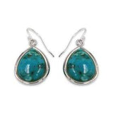 Teardrops Silver earring -Turquoise