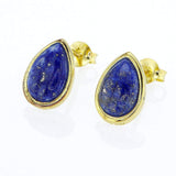 Stud Teardrop earring - Turquoise stone