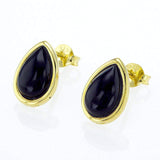 Stud Teardrop earring - Turquoise stone