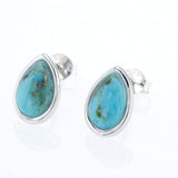Stud Teardrop earring - Turquoise stone