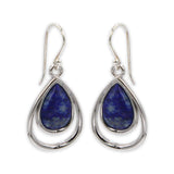 Tear drop silver earring- Turquoise