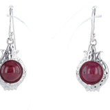 Sterling Silver Pomegranate earring-Agat Art Design LTD-Ruby,silver,STONE
