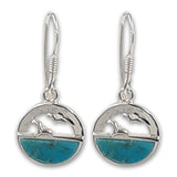 14 Karat gold plated earrings with Roman Glass