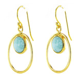 14 Karat gold plated earrings with Ruby