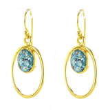 14 Karat gold plated earrings with Ruby