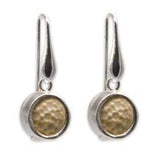 David star earring- gold Jerusalem stone