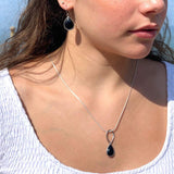 Infinity pendant - Lapis stone-Agat Art Design LTD-45,50,55,Eilat stone,Lapis,Ruby,silver