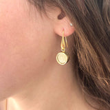 David star earring- gold Jerusalem stone-Agat Art Design LTD-silver,STONE,vermeil