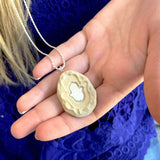 Hamsa silver pendant- Gold Jerusalem stone-Agat Art Design LTD-45,50,55,silver,vermeil
