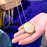 David star 14K vermeil pendant -  Gold Jerusalem Stone-Agat Art Design LTD-45,50,55,vermeil