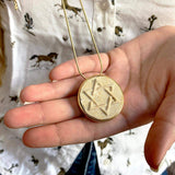 David star 14K Vermeil pendant Jerusalem stone-Agat Art Design LTD-45,50,55,vermeil