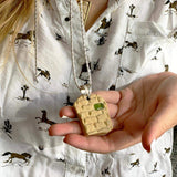 The western Wall silver pendant -  Gold Jerusalem Stone-Agat Art Design LTD-45,50,55,silver