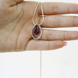 Drop shape silver pendant -Turquoise