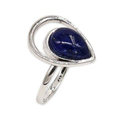 Teardrop silver ring Turquoise stone