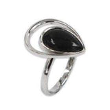 Teardrop silver ring Turquoise stone